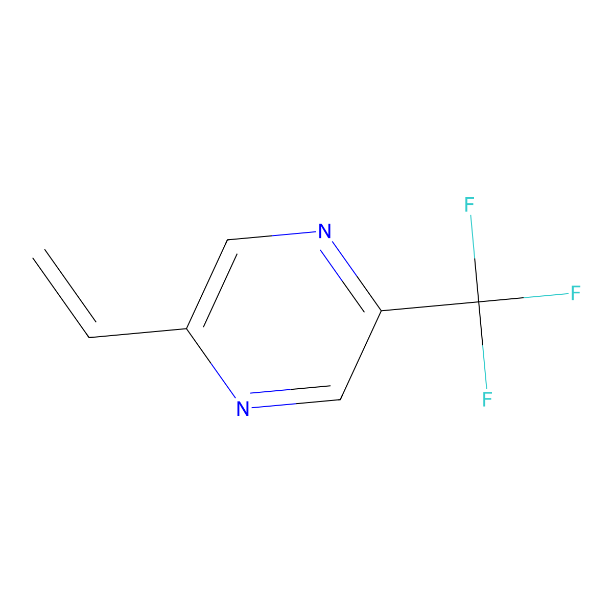 2-(Trifluoromethyl)-5-vinylpyrazine molecular structure, CAS 1147938-39-3