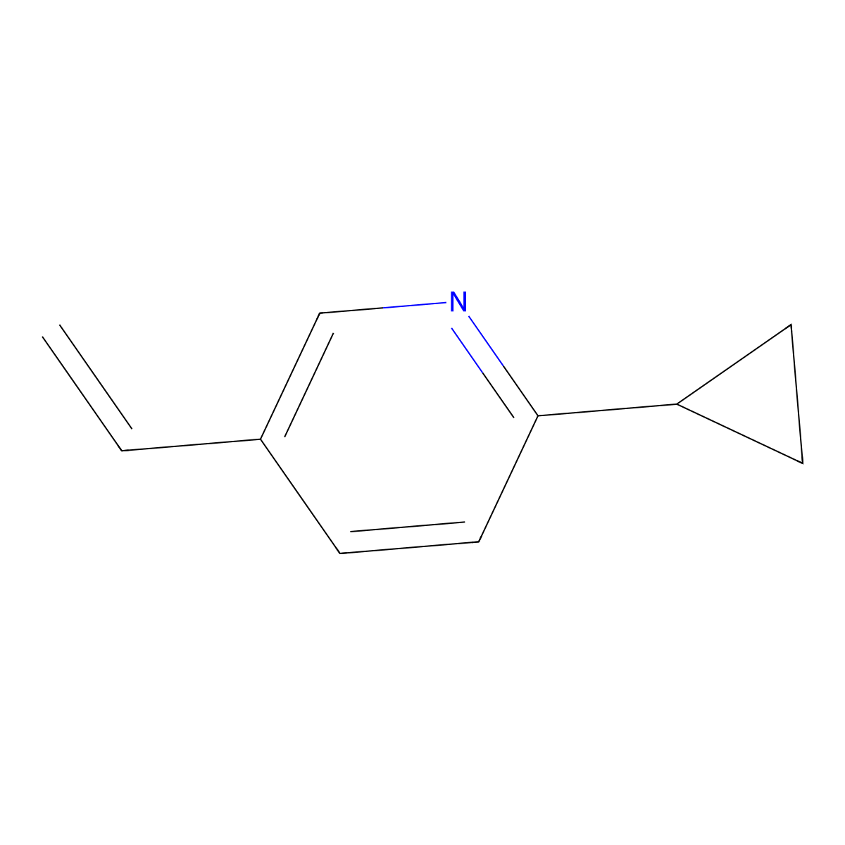 2-Cyclopropyl-5-vinylpyridine molecular structure, CAS 1147938-94-0