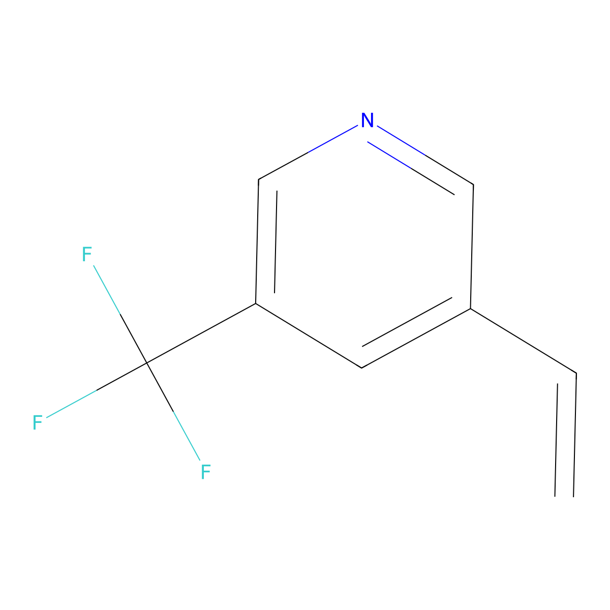 3-(Trifluoromethyl)-5-vinylpyridine molecular structure, CAS 1147939-23-8