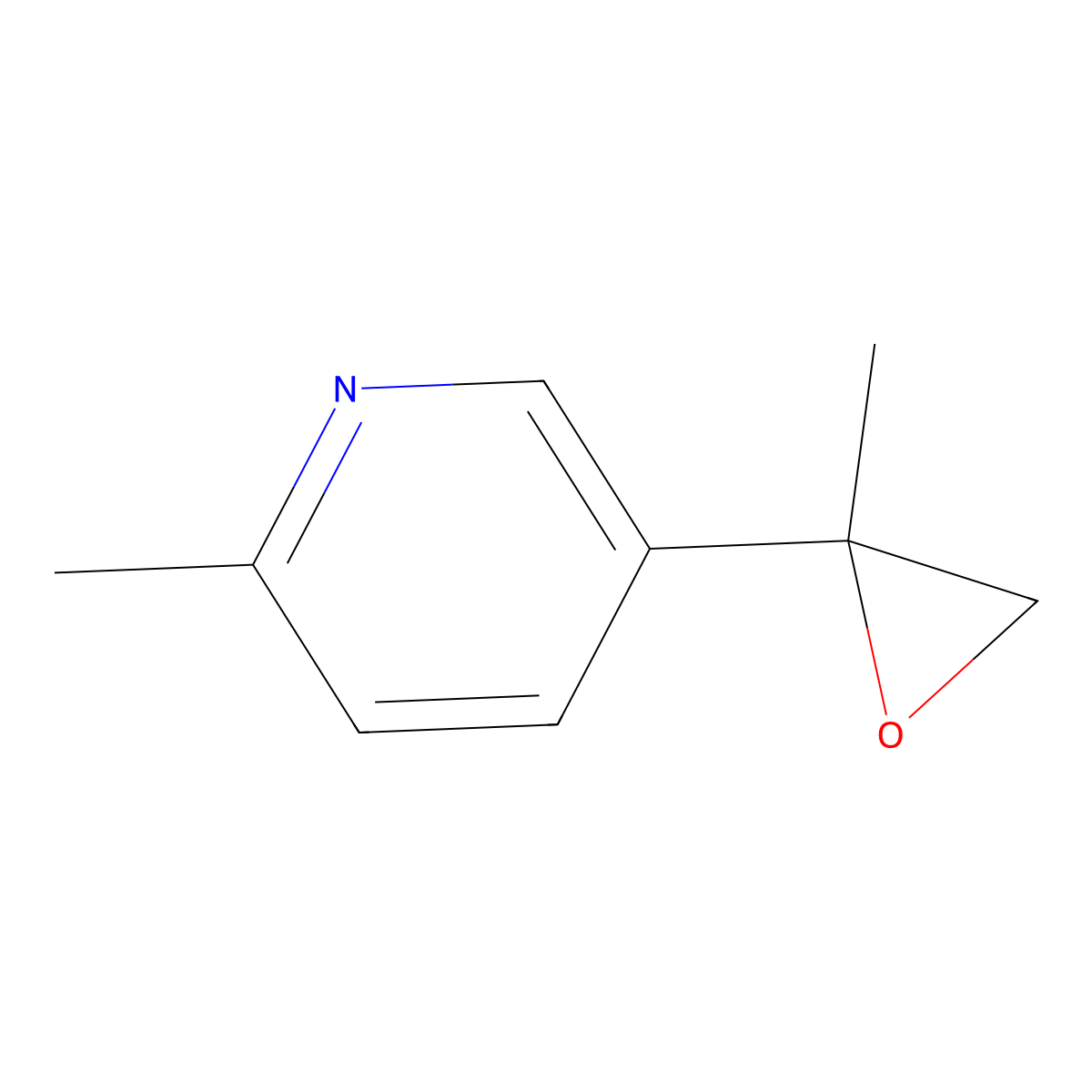 2-Methyl-5-(2-methyloxiran-2-yl)pyridine molecular structure, CAS 1147939-34-1