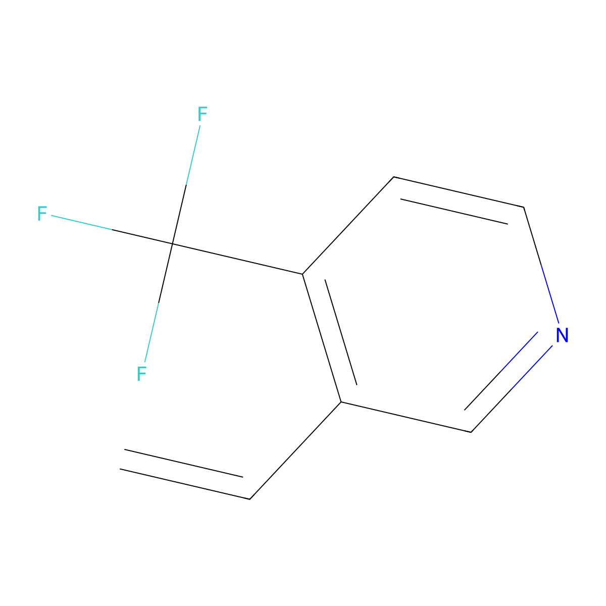 Pyridine, 3-ethenyl-4-(trifluoromethyl)- molecular structure, CAS 1147939-42-1