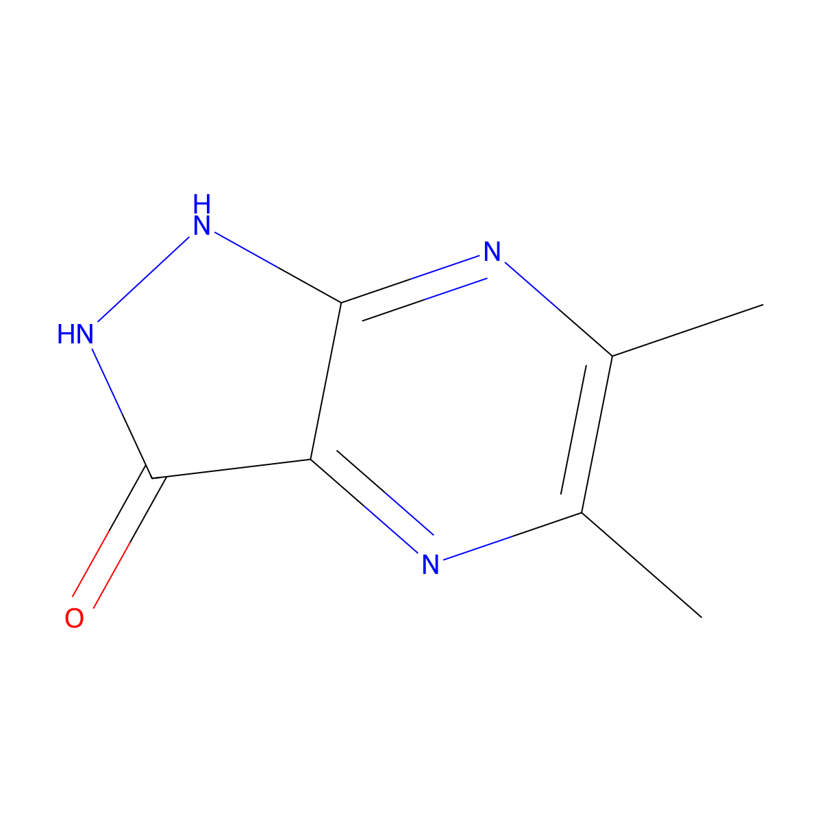 3-Hydroxy-5,6-dimethyl-1H-pyrazolo-(3,4B)-pyrazine molecular structure, CAS 114794-30-8