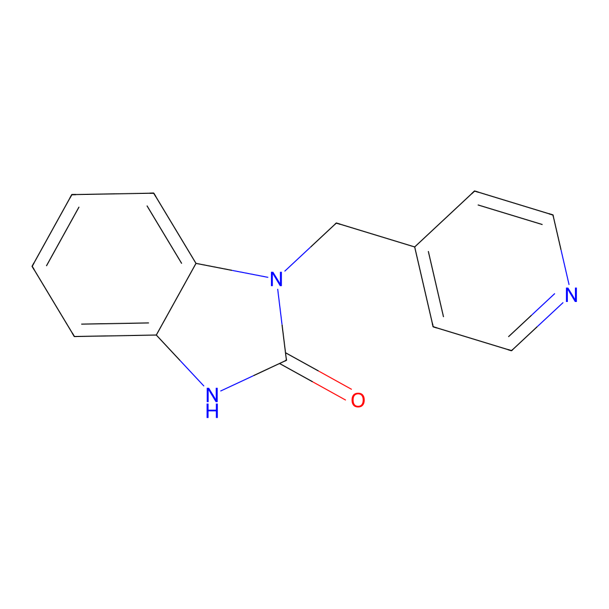 1-(Pyridin-4-ylmethyl)-1H-benzo[d]imidazol-2(3H)-one molecular structure, CAS 114797-97-6