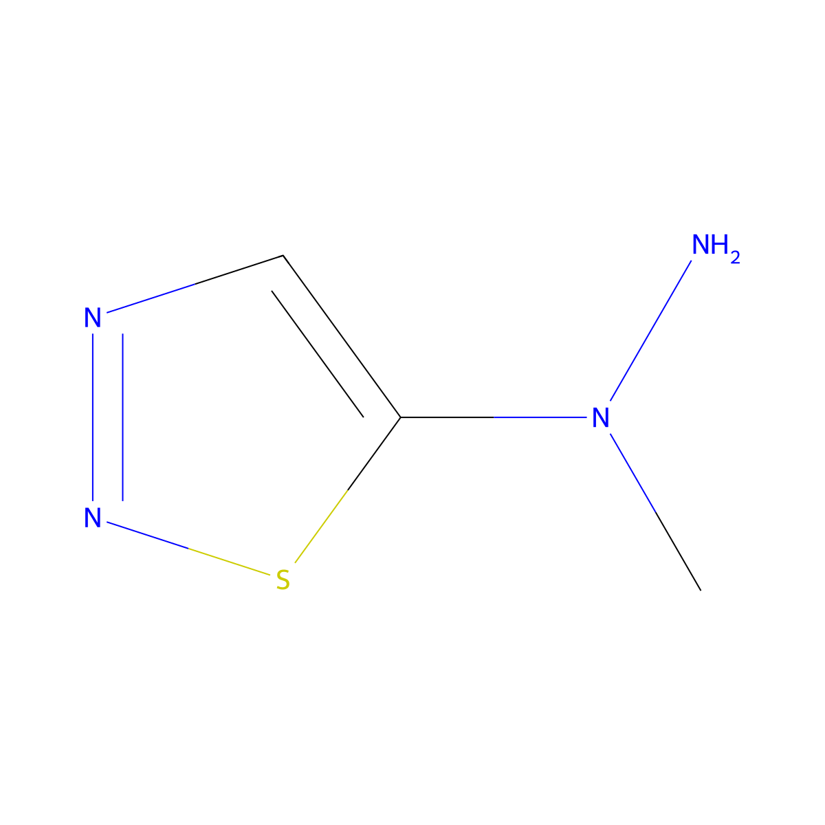 5-(1-Methylhydrazino)-1,2,3-thiadiazole molecular structure, CAS 1147979-33-6