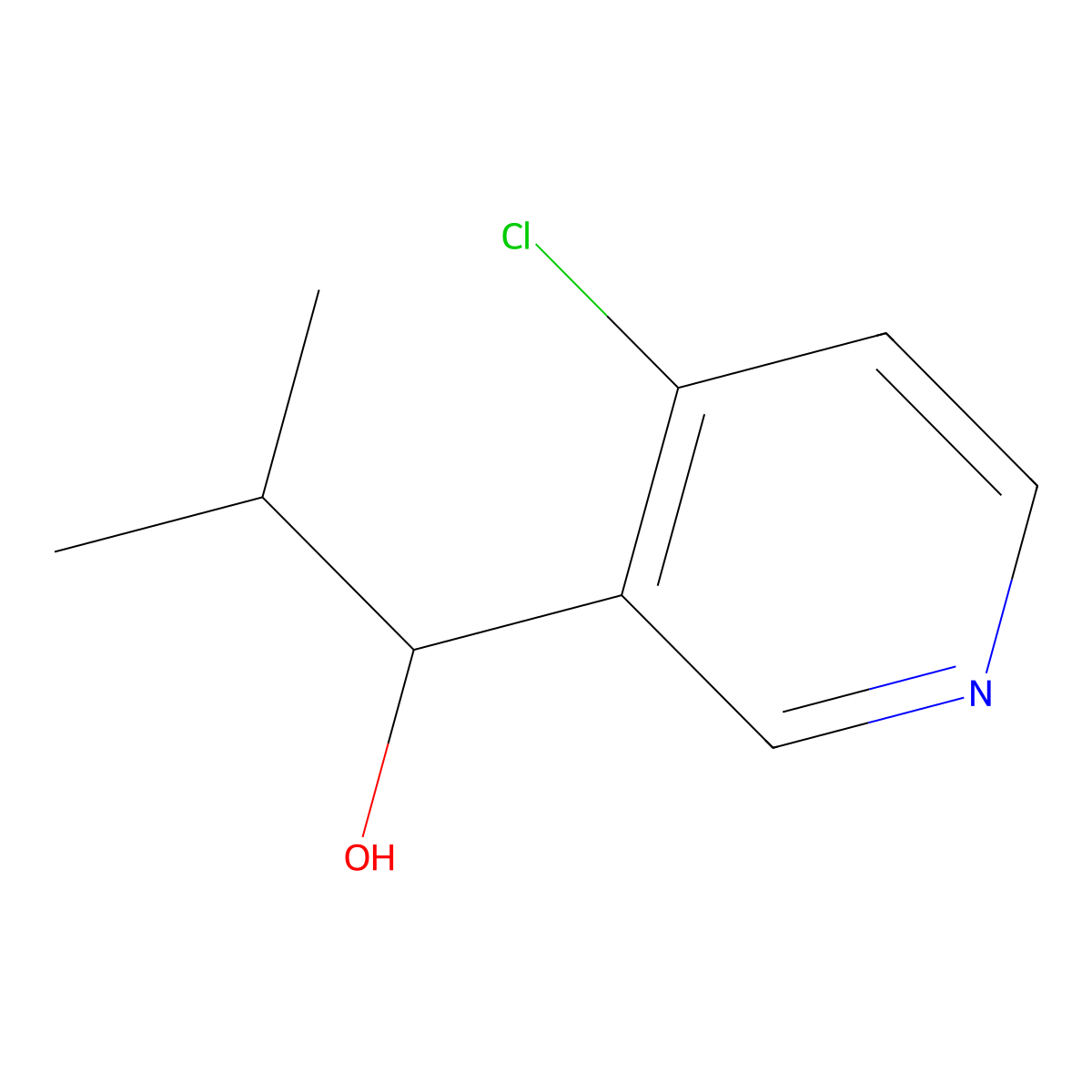 1-(4-Chloropyridin-3-yl)-2-methylpropan-1-ol molecular structure, CAS 1147979-34-7