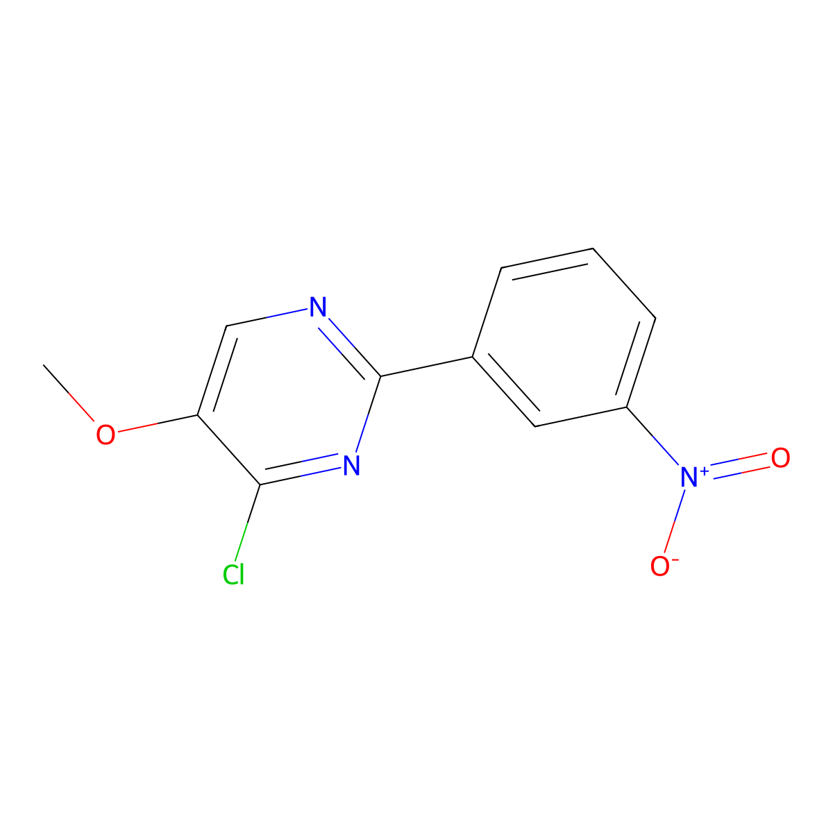 4-Chloro-5-methoxy-2-(3-nitrophenyl)pyrimidine molecular structure, CAS 1147979-38-1