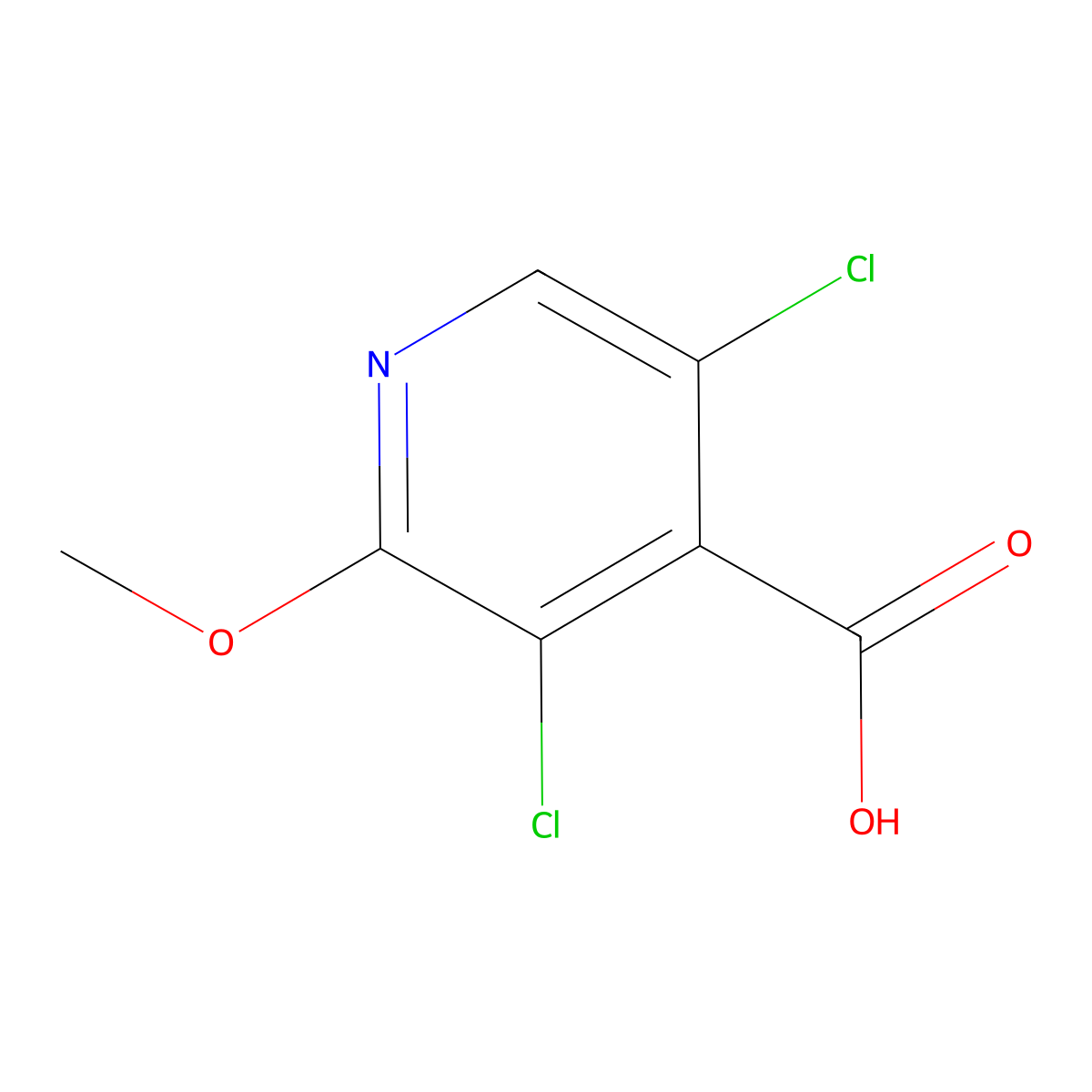 3,5-Dichloro-2-methoxyisonicotinic acid molecular structure, CAS 1147979-40-5
