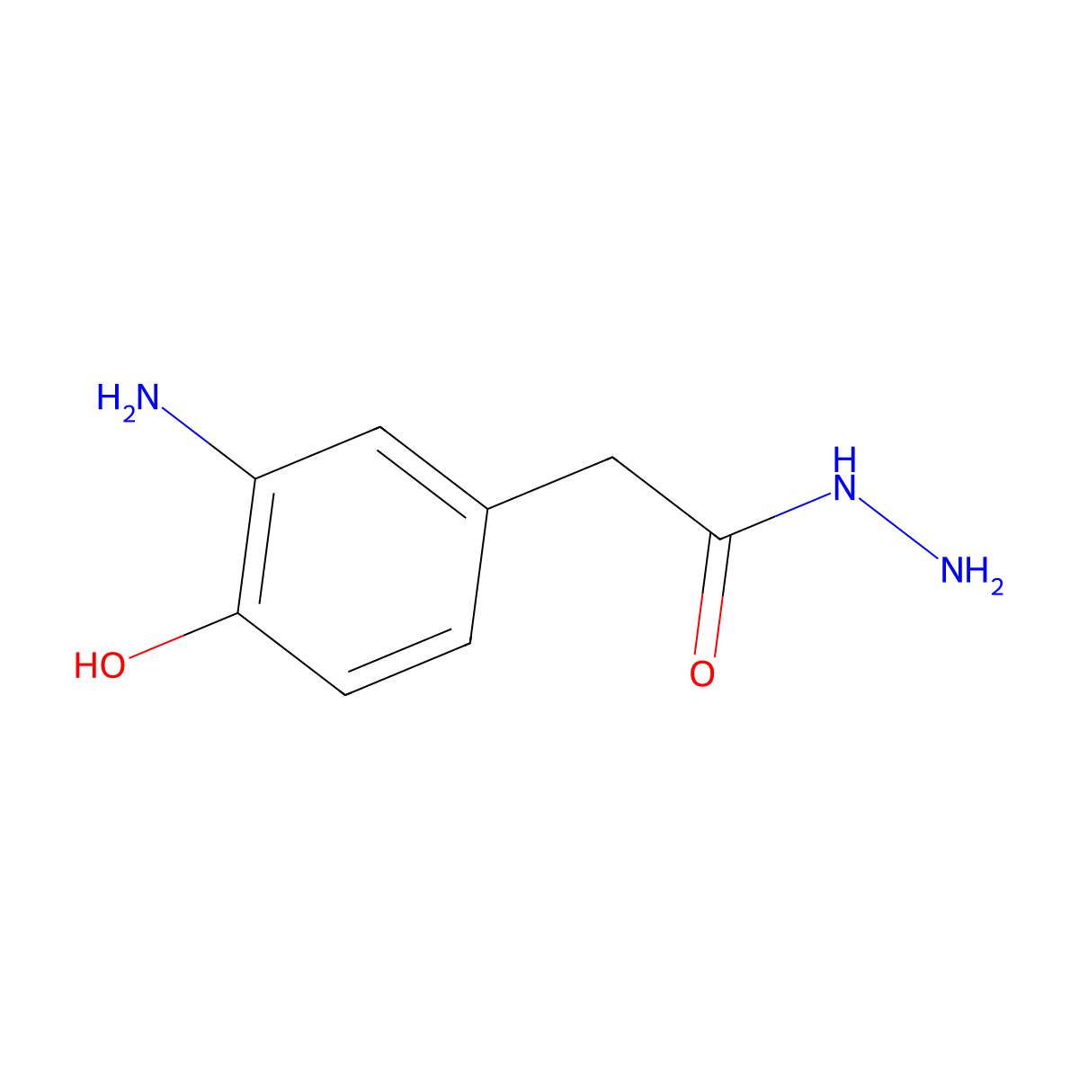 2-(3-Amino-4-hydroxyphenyl)acetohydrazide molecular structure, CAS 1147979-46-1