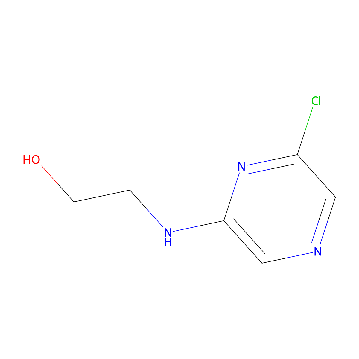 2-((6-Chloropyrazin-2-yl)amino)ethanol molecular structure, CAS 1147998-45-5