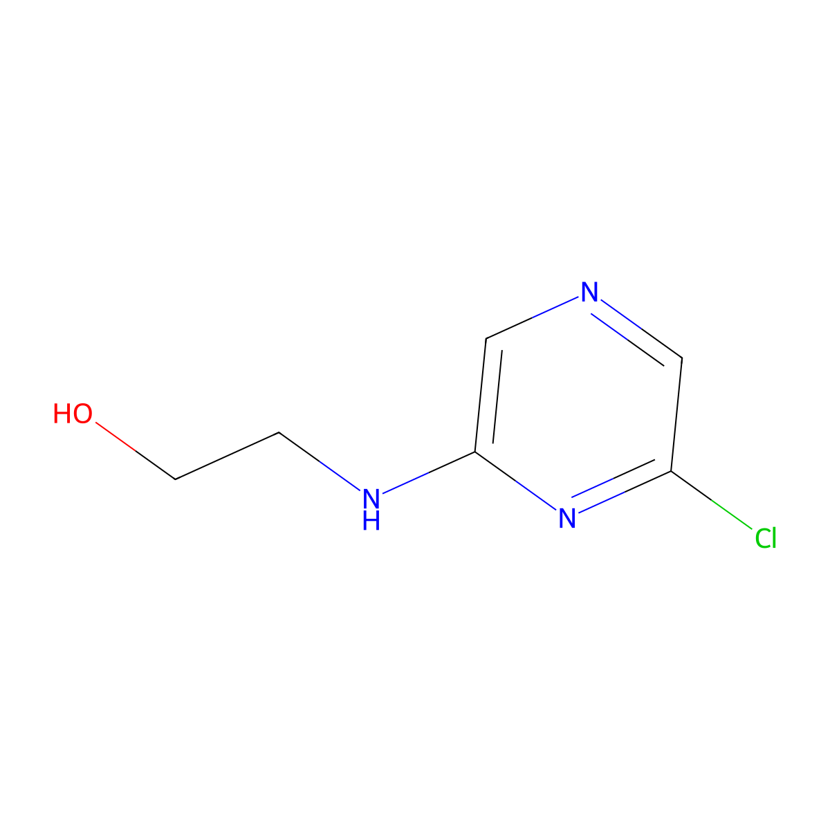 2-((6-Chloropyrazin-2-yl)amino)ethanol molecular structure, CAS 1147998-45-5