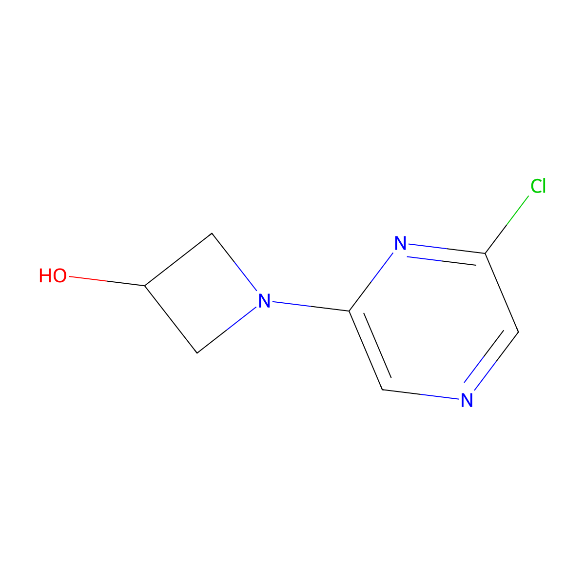 1-(6-Chloropyrazin-2-yl)azetidin-3-ol molecular structure, CAS 1147998-46-6