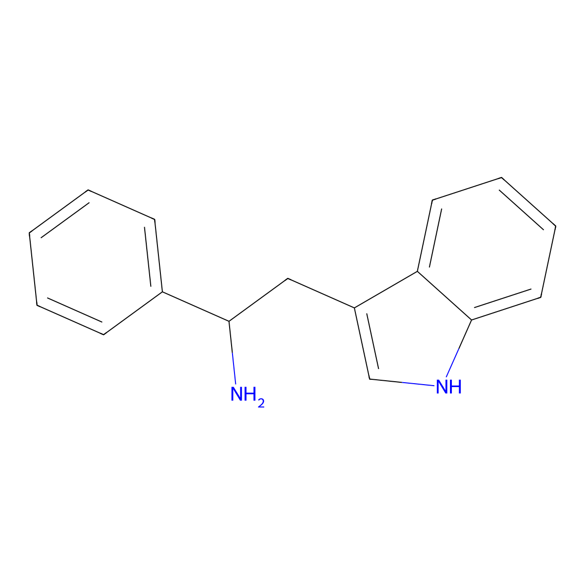 2-(1H-indol-3-yl)-1-phenylethanamine molecular structure, CAS 1148-06-7