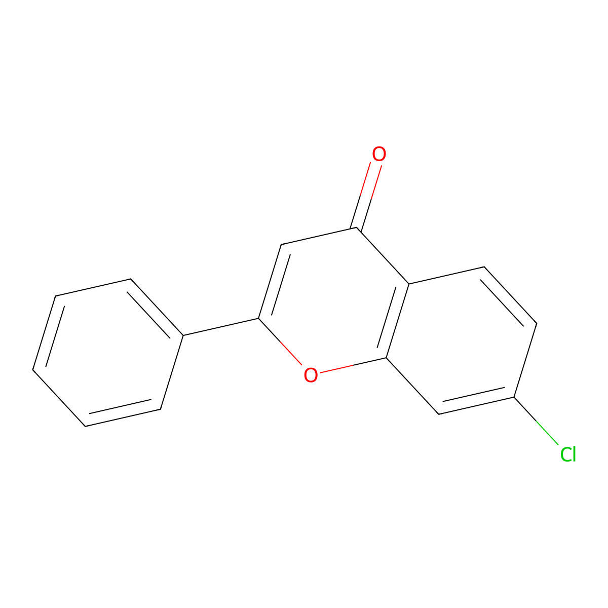 7-chloro-2-phenyl-4H-chromen-4-one molecular structure, CAS 1148-48-7