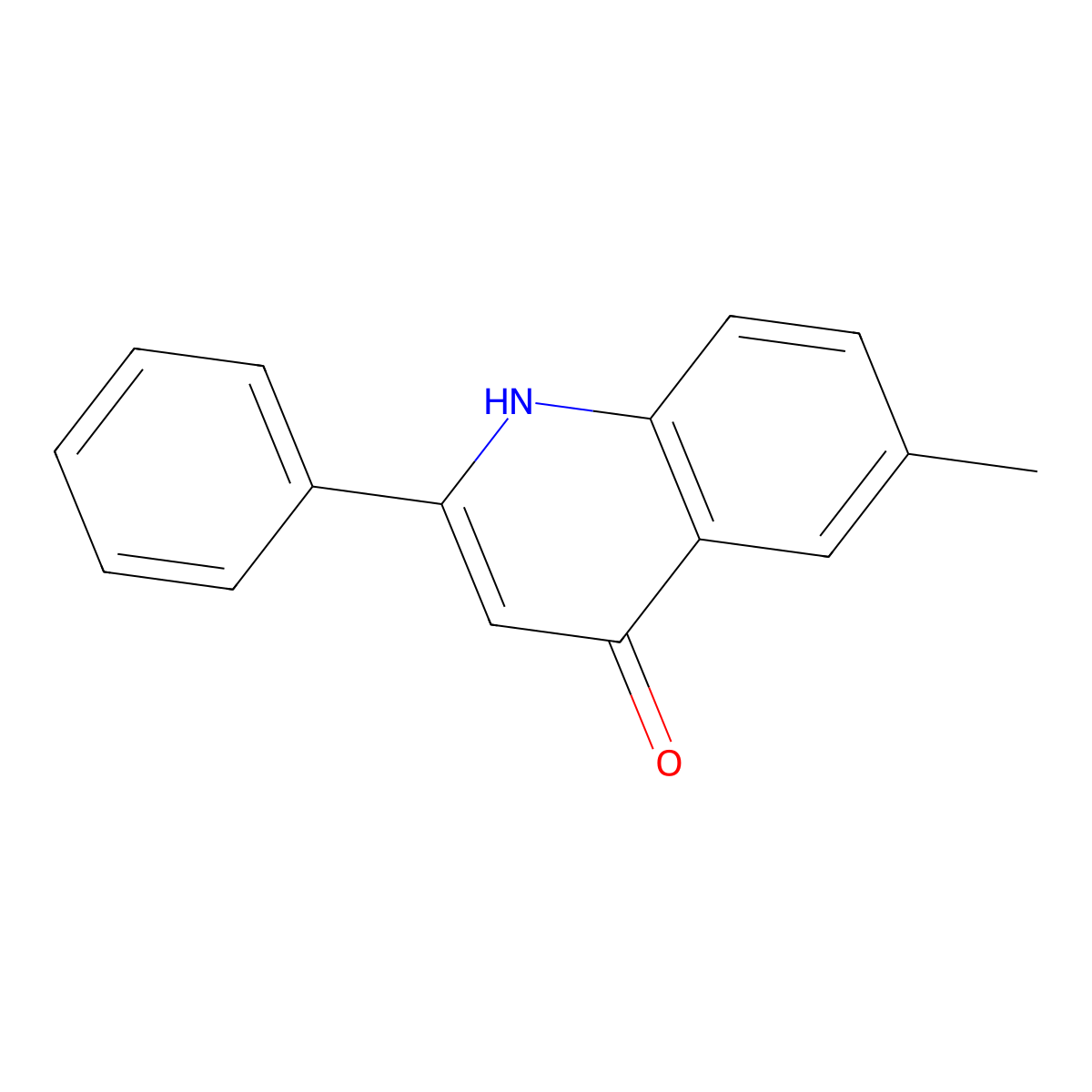 4-Hydroxy-6-methyl-2-phenylquinoline molecular structure, CAS 1148-49-8