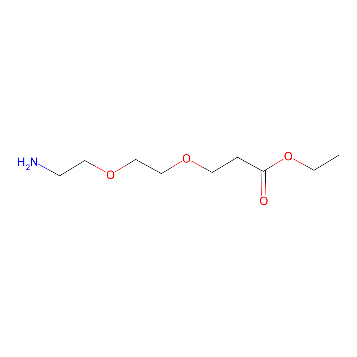 Ethyl 3-[2-(2-aminoethoxy)ethoxy]propanoate molecular structure, CAS 1148001-88-0