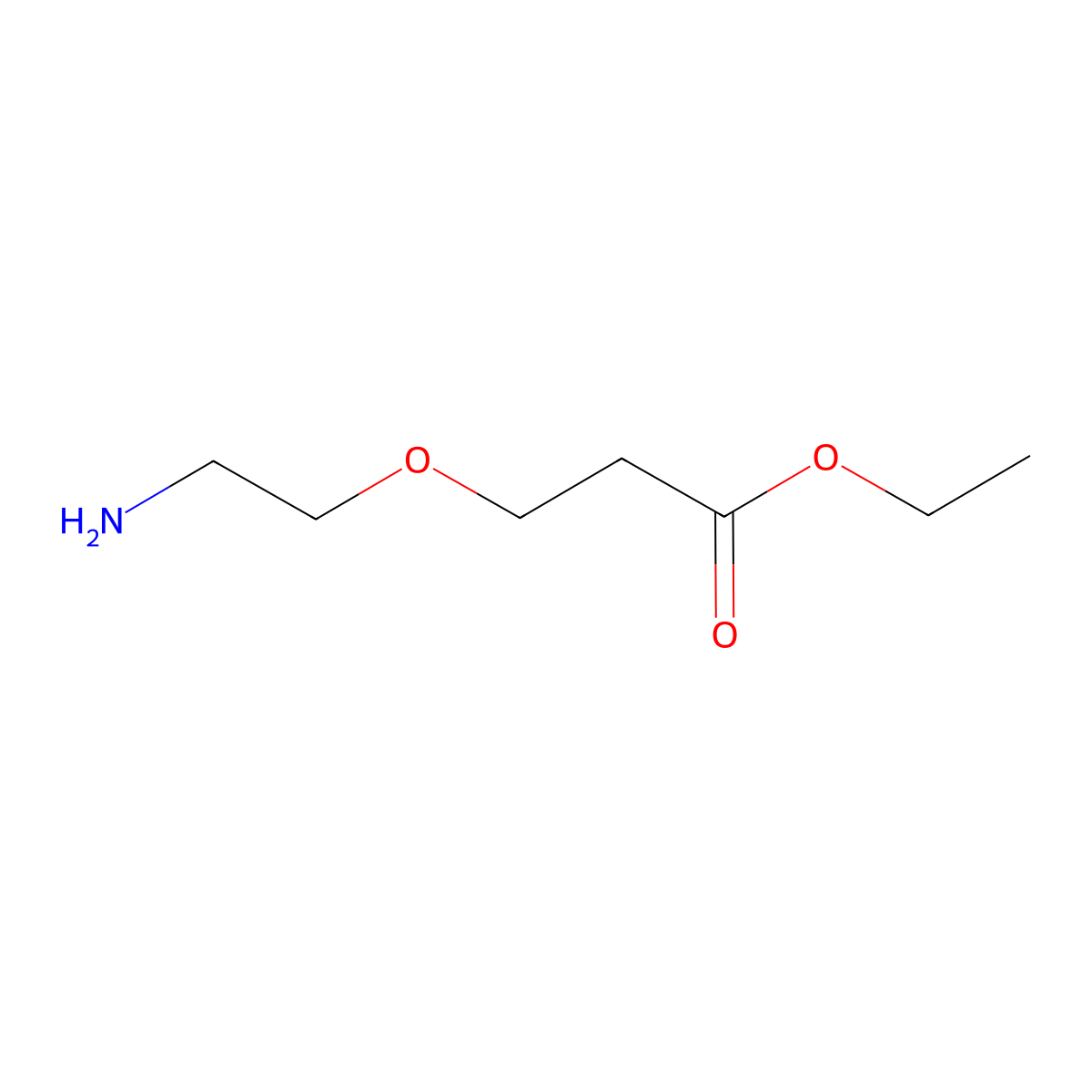 Ethyl 3-(2-aminoethoxy)propanoate molecular structure, CAS 1148001-90-4