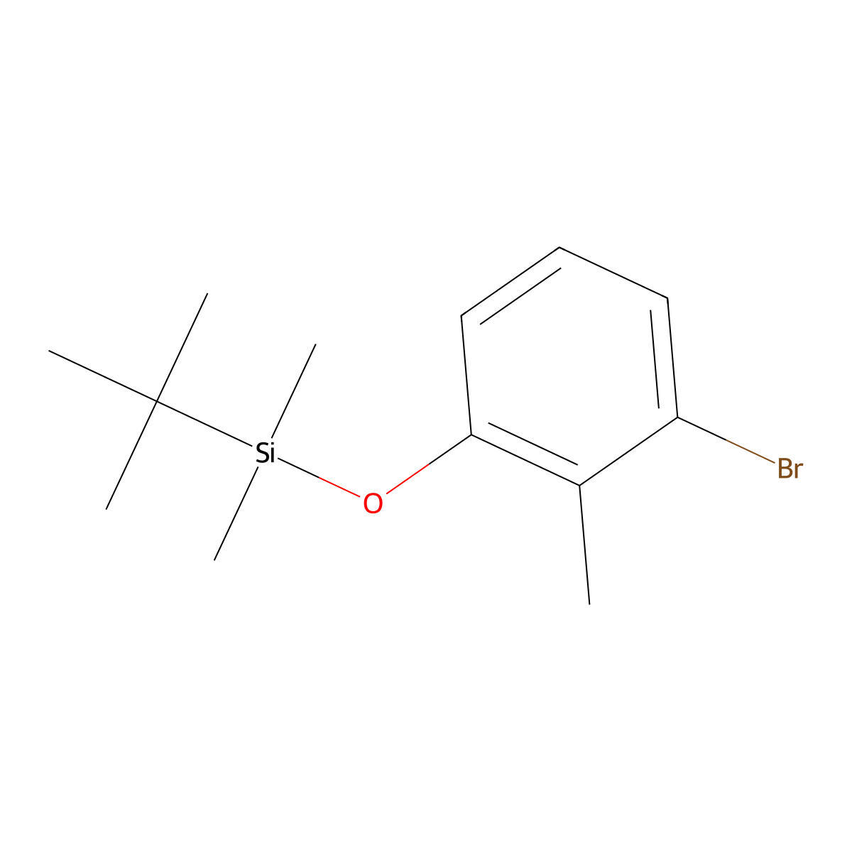 (3-Bromo-2-methylphenoxy)(tert-butyl)dimethylsilane molecular structure, CAS 1148021-79-7