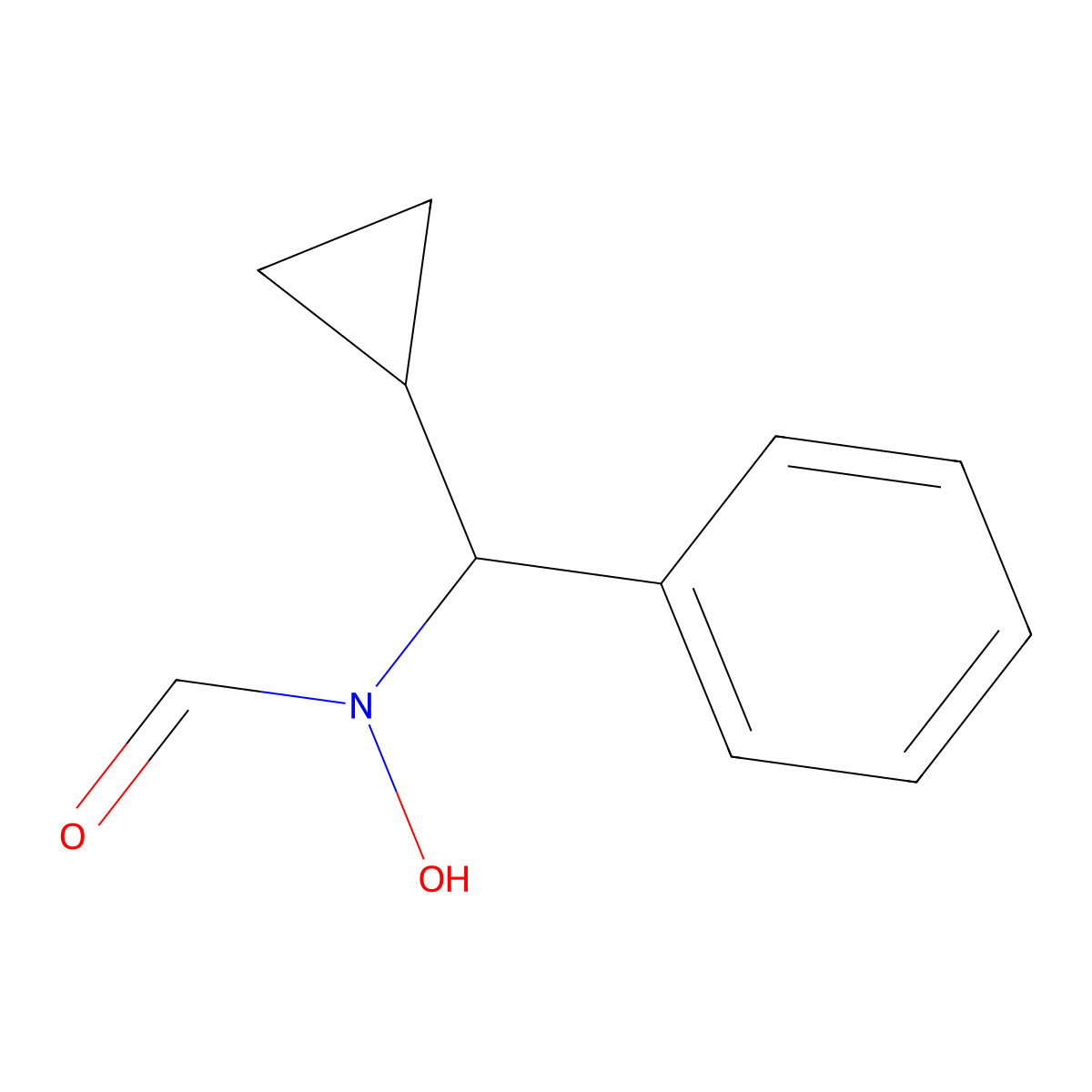 N-[cyclopropyl(phenyl)methyl]-N-hydroxyformamide molecular structure, CAS 1148027-00-2