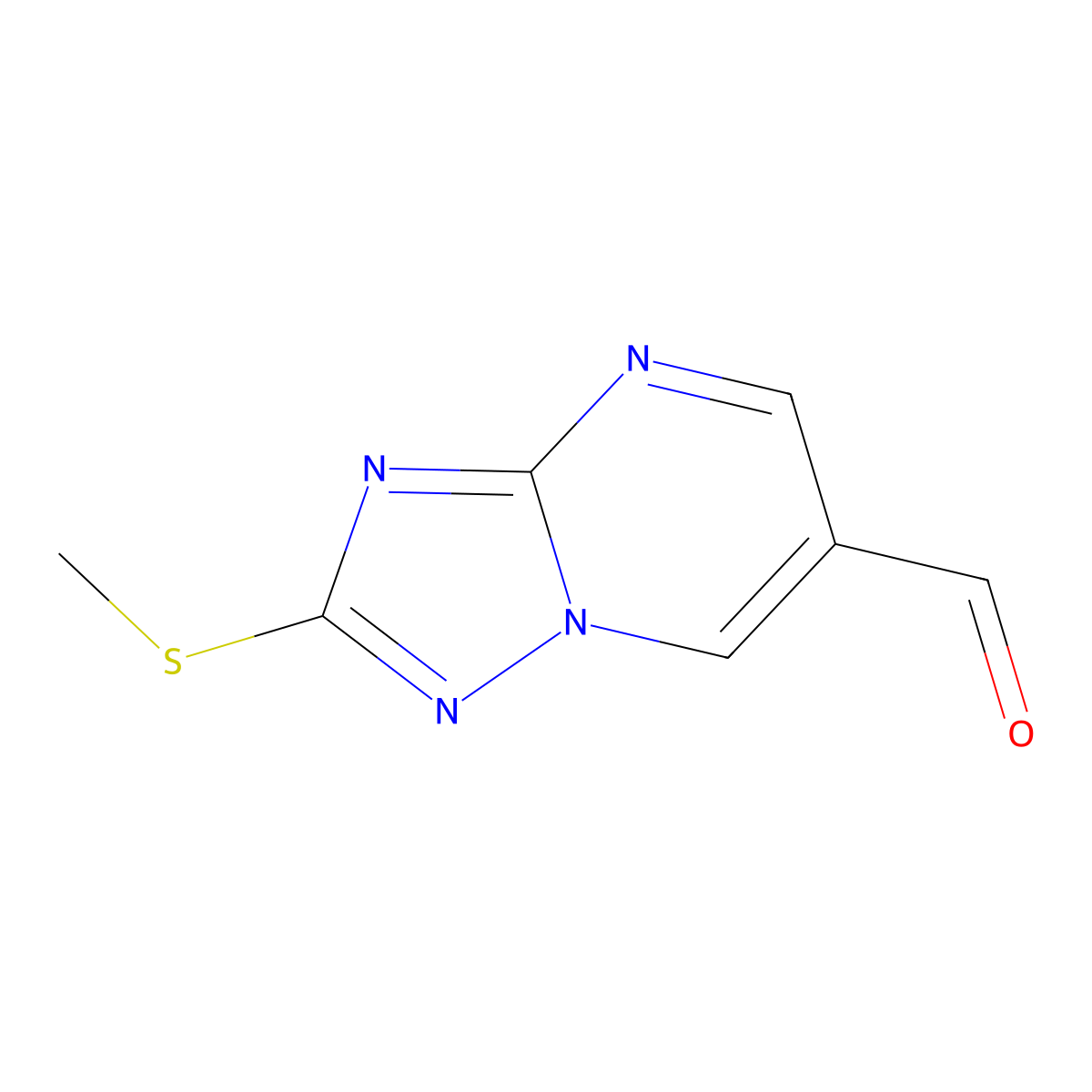 2-(Methylsulfanyl)-[1,2,4]triazolo[1,5-a]pyrimidine-6-carbaldehyde molecular structure, CAS 1148027-11-5
