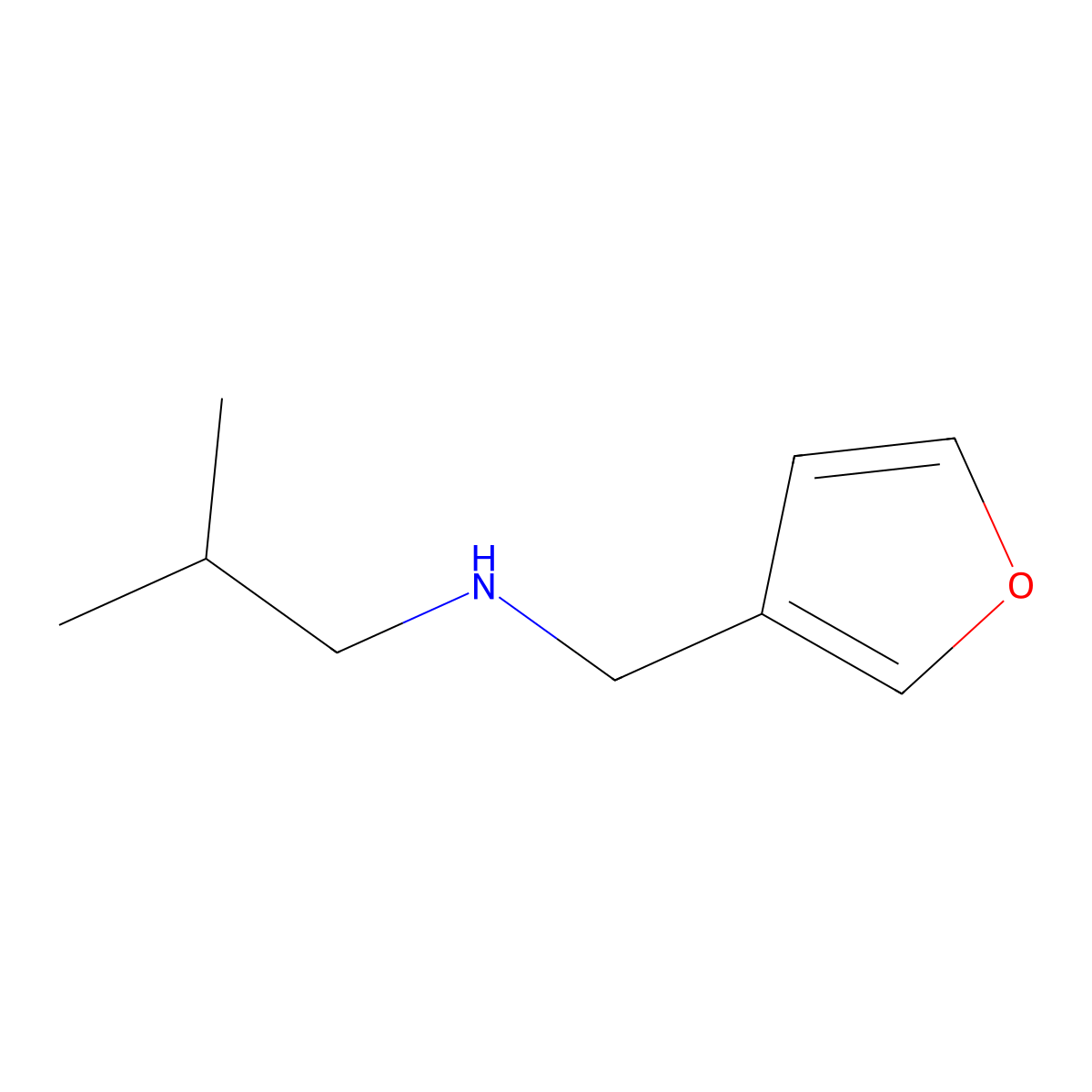 (Furan-3-ylmethyl)(2-methylpropyl)amine molecular structure, CAS 1148027-20-6