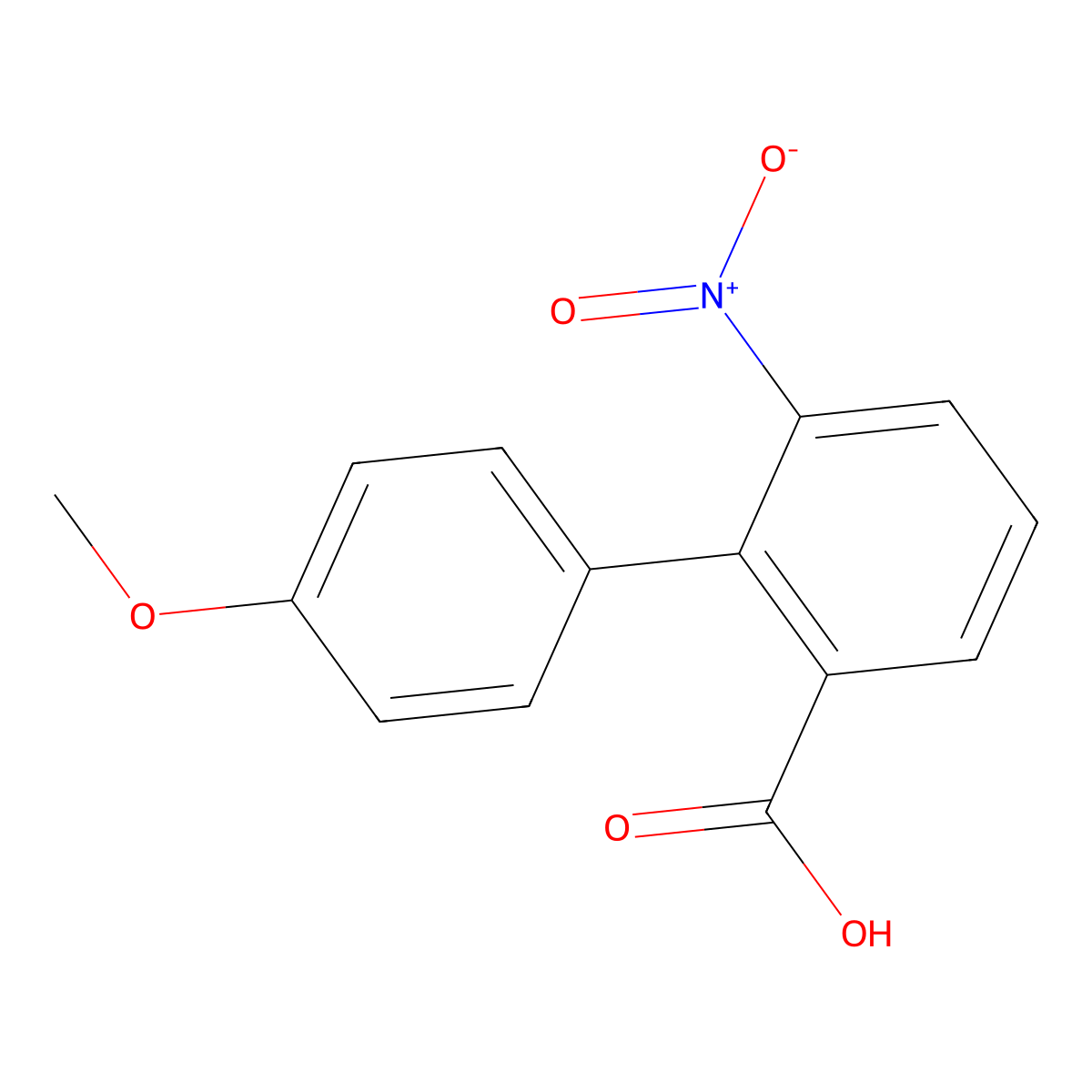 4'-Methoxy-6-nitro-[1,1'-biphenyl]-2-carboxylic acid molecular structure, CAS 1148027-27-3