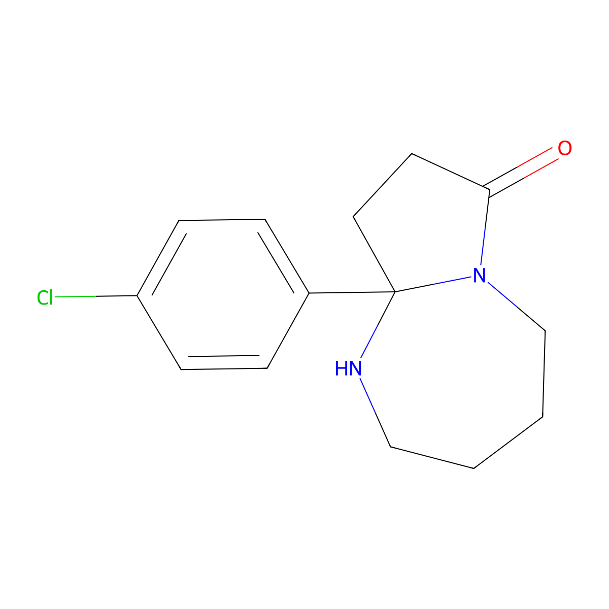 9a-(4-chlorophenyl)-octahydro-1H-pyrrolo[1,2-a][1,3]diazepin-7-one molecular structure, CAS 1148027-30-8