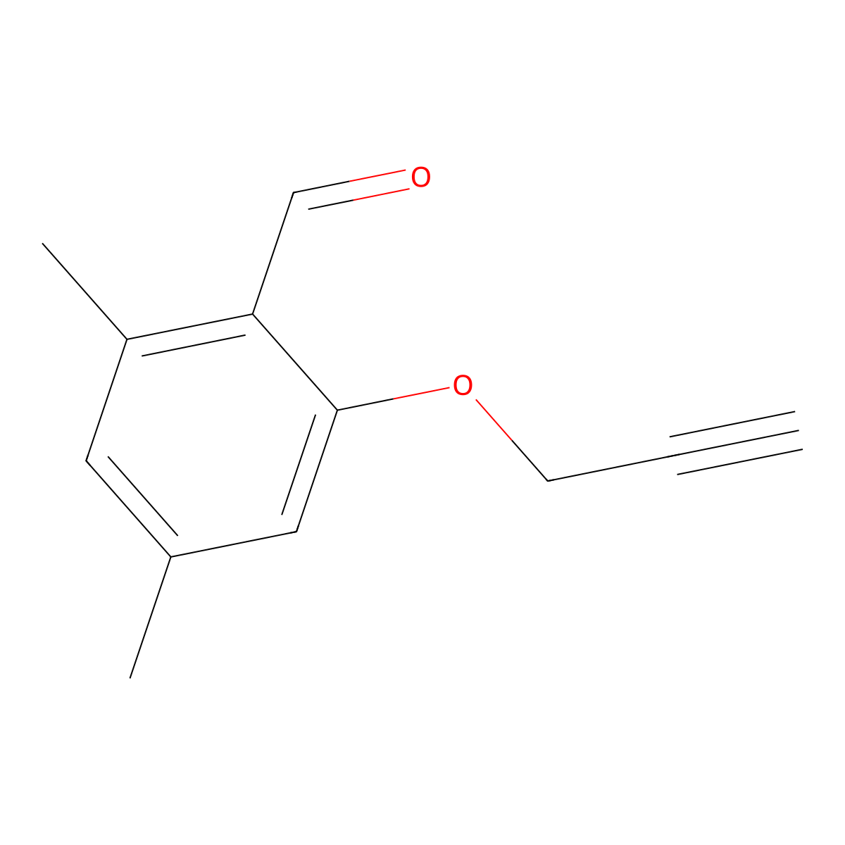 2,4-Dimethyl-6-(2-propyn-1-yloxy)benzaldehyde molecular structure, CAS 1148037-09-5