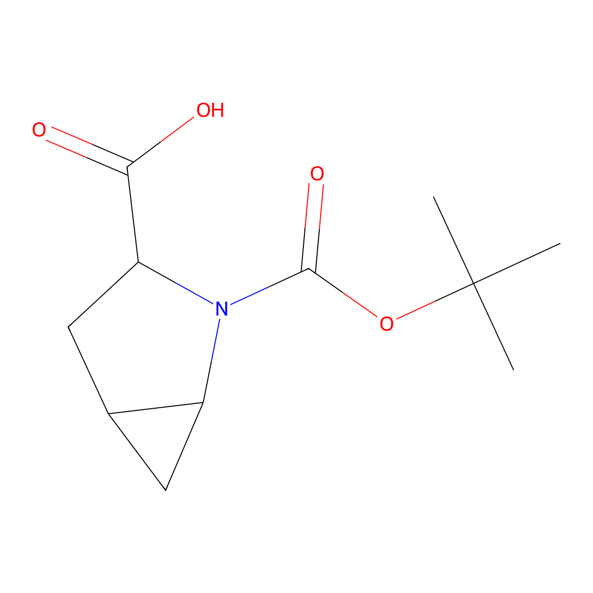 (1R,3R,5R)-2-(tert-Butoxycarbonyl)-2-azabicyclo[3.1.0]hexane-3-carboxylic acid molecular structure, CAS 1148048-39-8