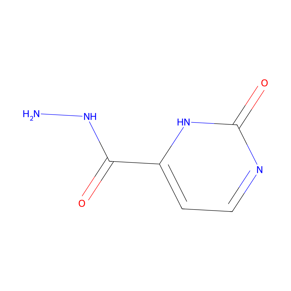 2-Oxo-1,2-dihydropyrimidine-4-carbohydrazide molecular structure, CAS 1148048-79-6