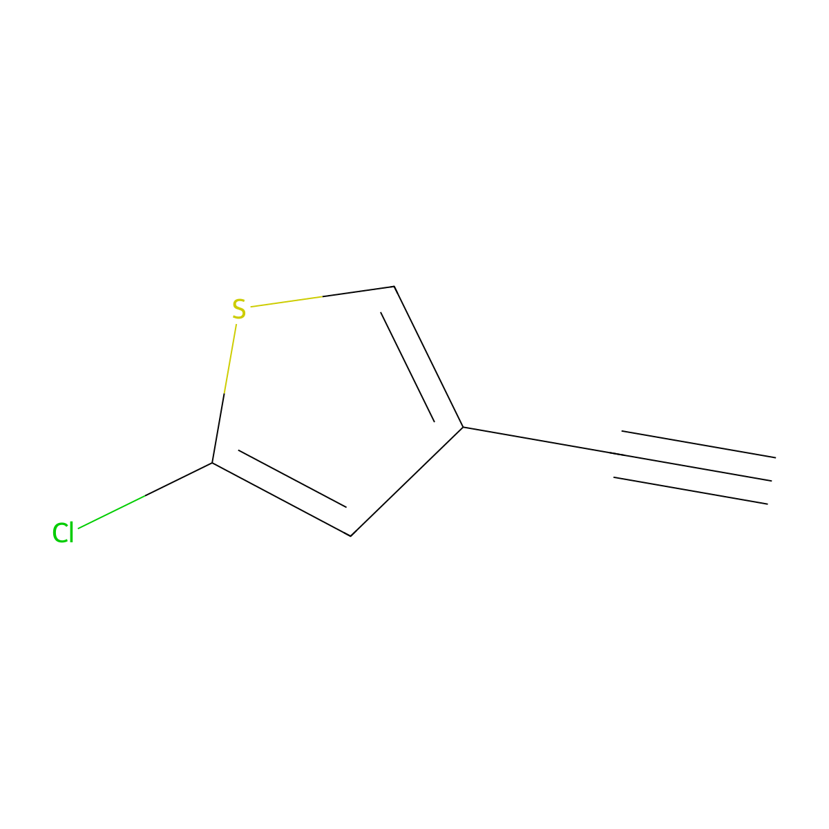 2-Chloro-4-(ethynyl)thiophene molecular structure, CAS 1148049-36-8