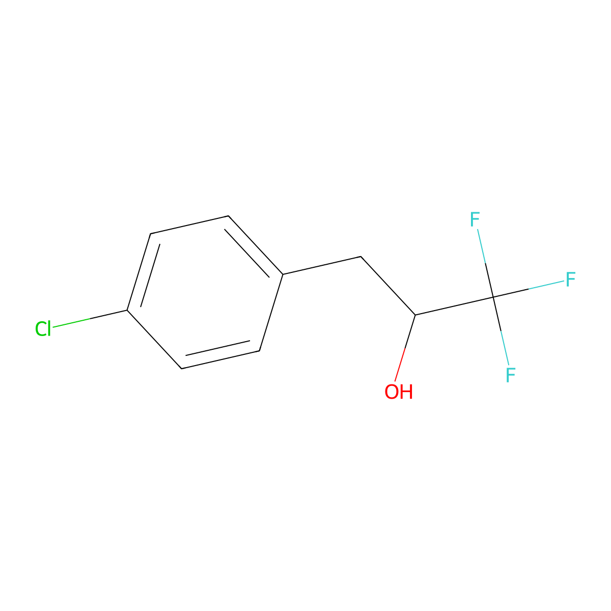 3-(4-Chlorophenyl)-1,1,1-trifluoropropan-2-ol molecular structure, CAS 1148050-25-2