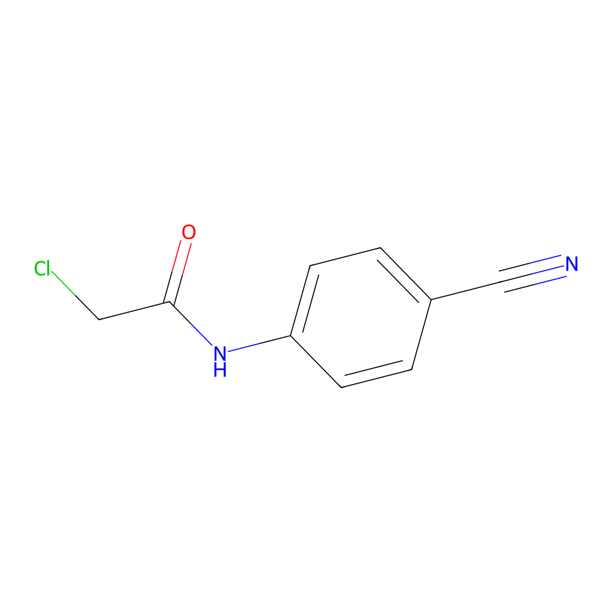 2-chloro-N-(4-cyanophenyl)acetamide molecular structure, CAS 114807-80-6