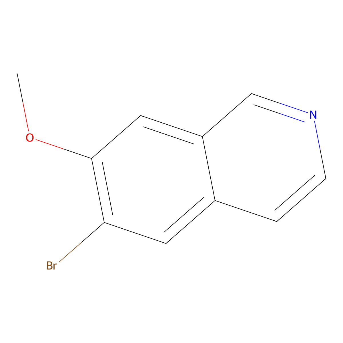 6-Bromo-7-methoxyisoquinoline molecular structure, CAS 1148110-18-2