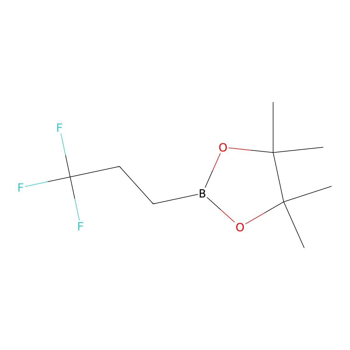 4,4,5,5-Tetramethyl-2-(3,3,3-trifluoropropyl)-1,3,2-dioxaborolane molecular structure, CAS 1148113-74-9