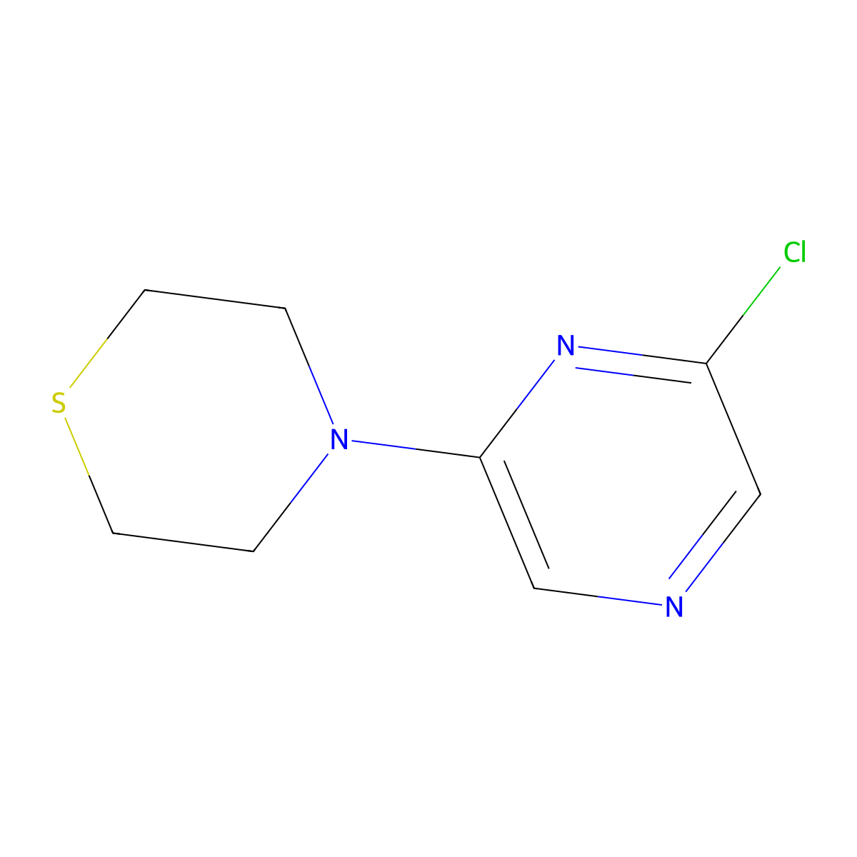 4-(6-Chloropyrazin-2-yl)thiomorpholine molecular structure, CAS 1148114-95-7