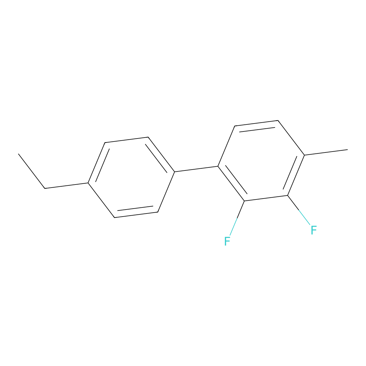 4'-Ethyl-2,3-difluoro-4-methyl-1,1'-biphenyl molecular structure, CAS 1148123-93-6