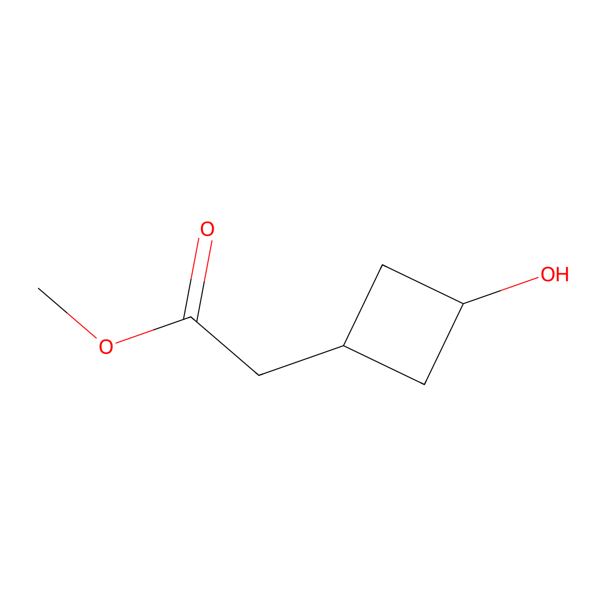 Methyl 2-(3-hydroxycyclobutyl)acetate molecular structure, CAS 1148130-13-5