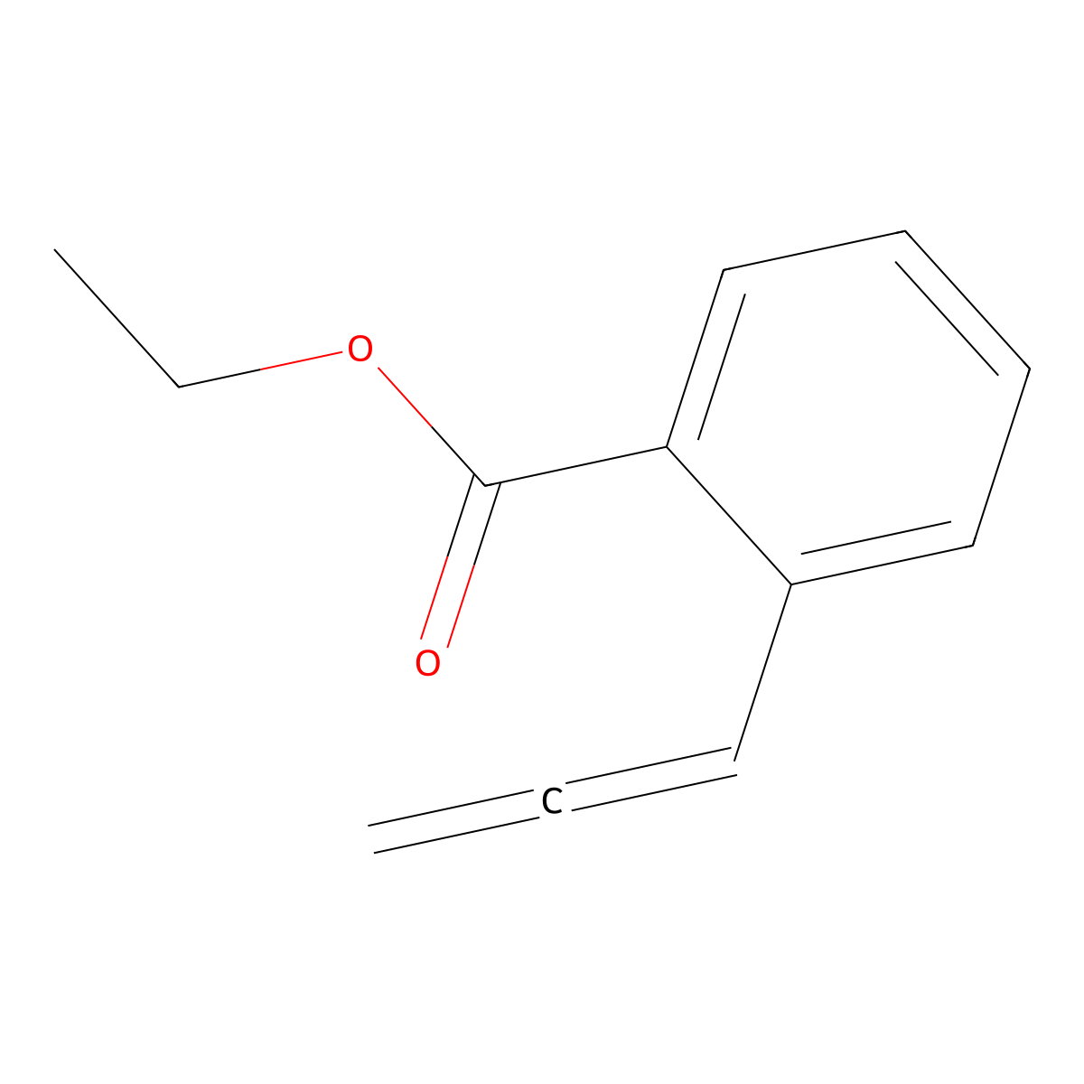 Ethyl 2-(propa-1,2-dien-1-yl)benzoate molecular structure, CAS 1148131-98-9