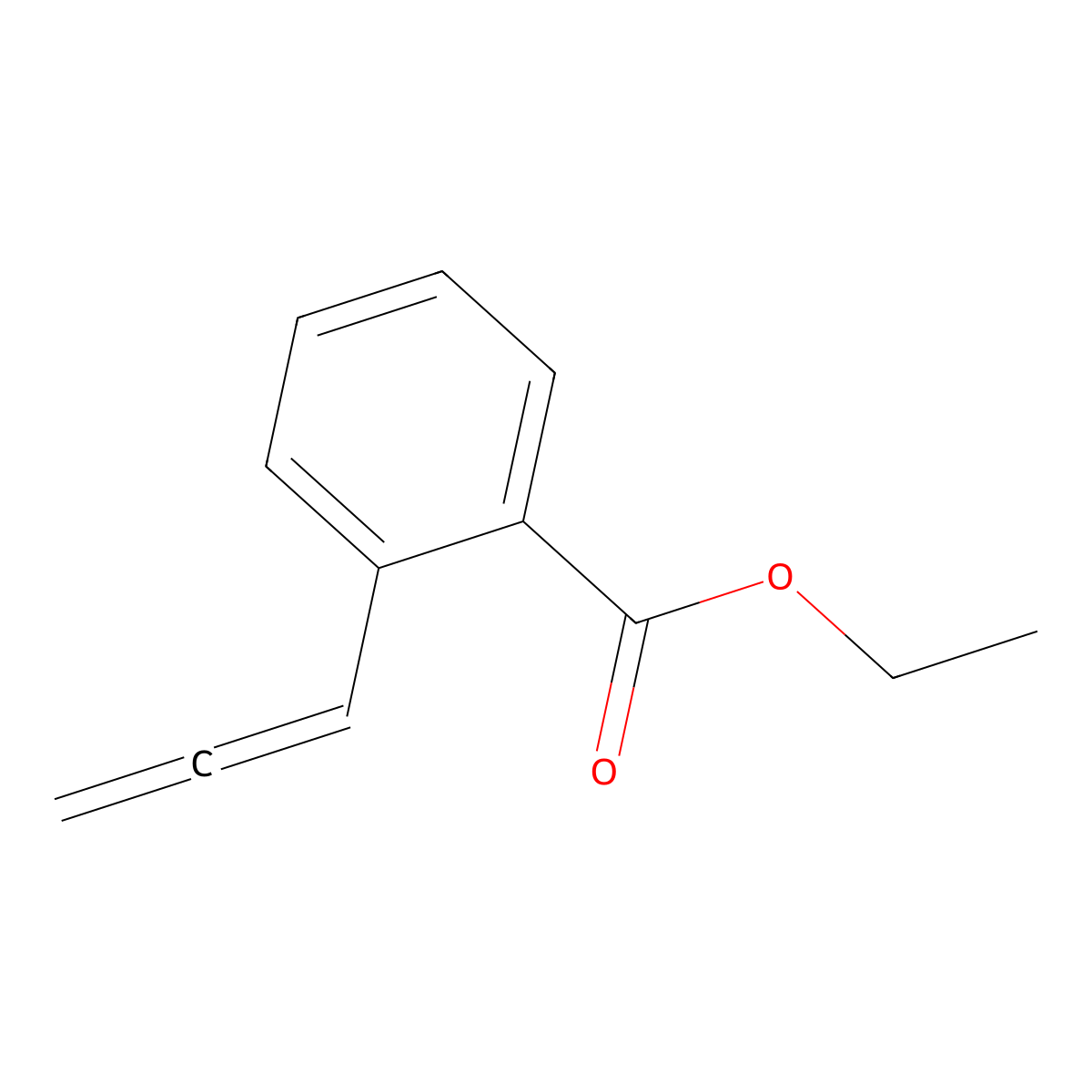 Ethyl 2-(propa-1,2-dien-1-yl)benzoate molecular structure, CAS 1148131-98-9