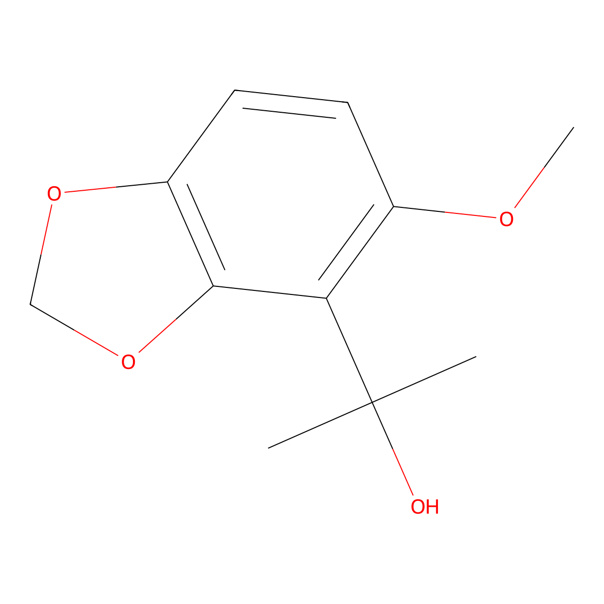 2-(5-Methoxybenzo[d][1,3]dioxol-4-yl)propan-2-ol molecular structure, CAS 1148136-31-5
