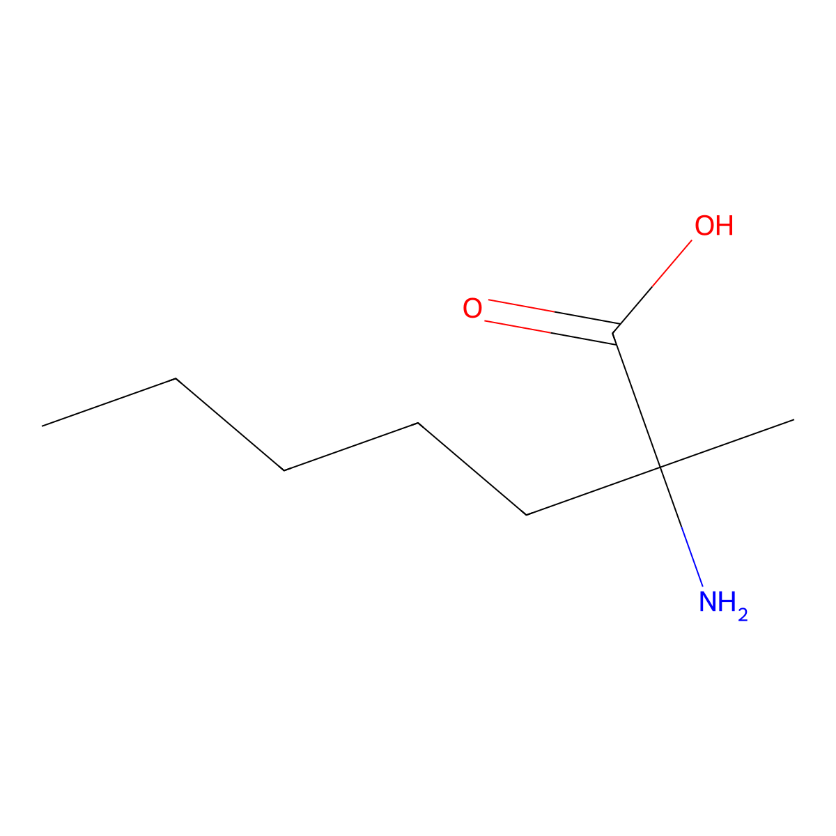 (R)-2-Amino-2-methylheptanoic acid molecular structure, CAS 114819-07-7
