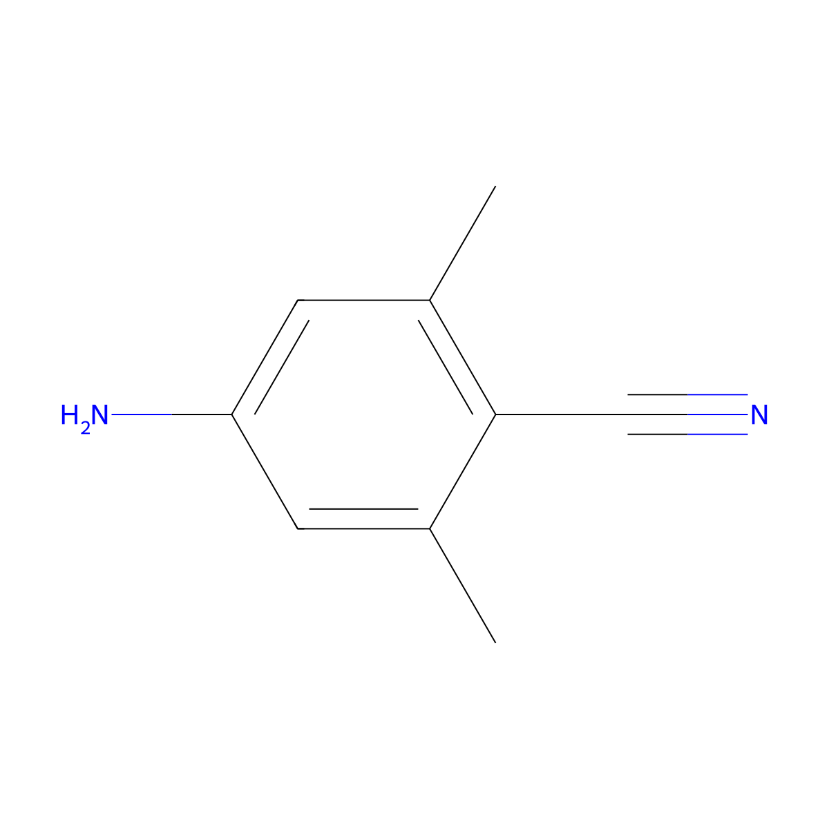 4-Amino-2,6-dimethylbenzonitrile molecular structure, CAS 114820-10-9