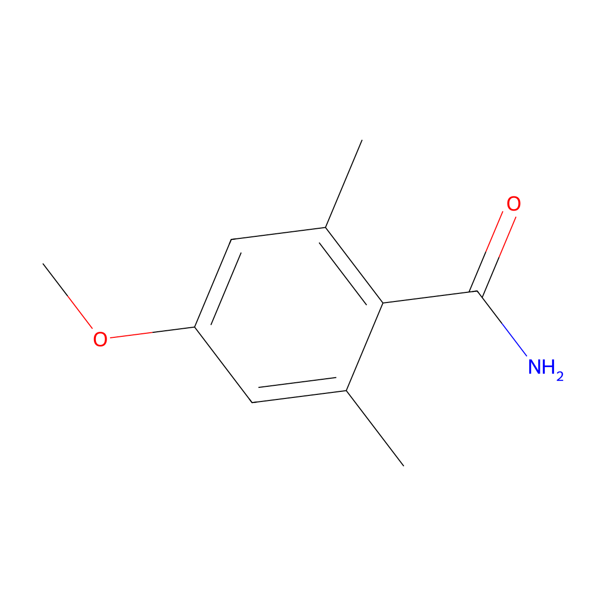 4-Methoxy-2,6-dimethylbenzamide molecular structure, CAS 114820-17-6