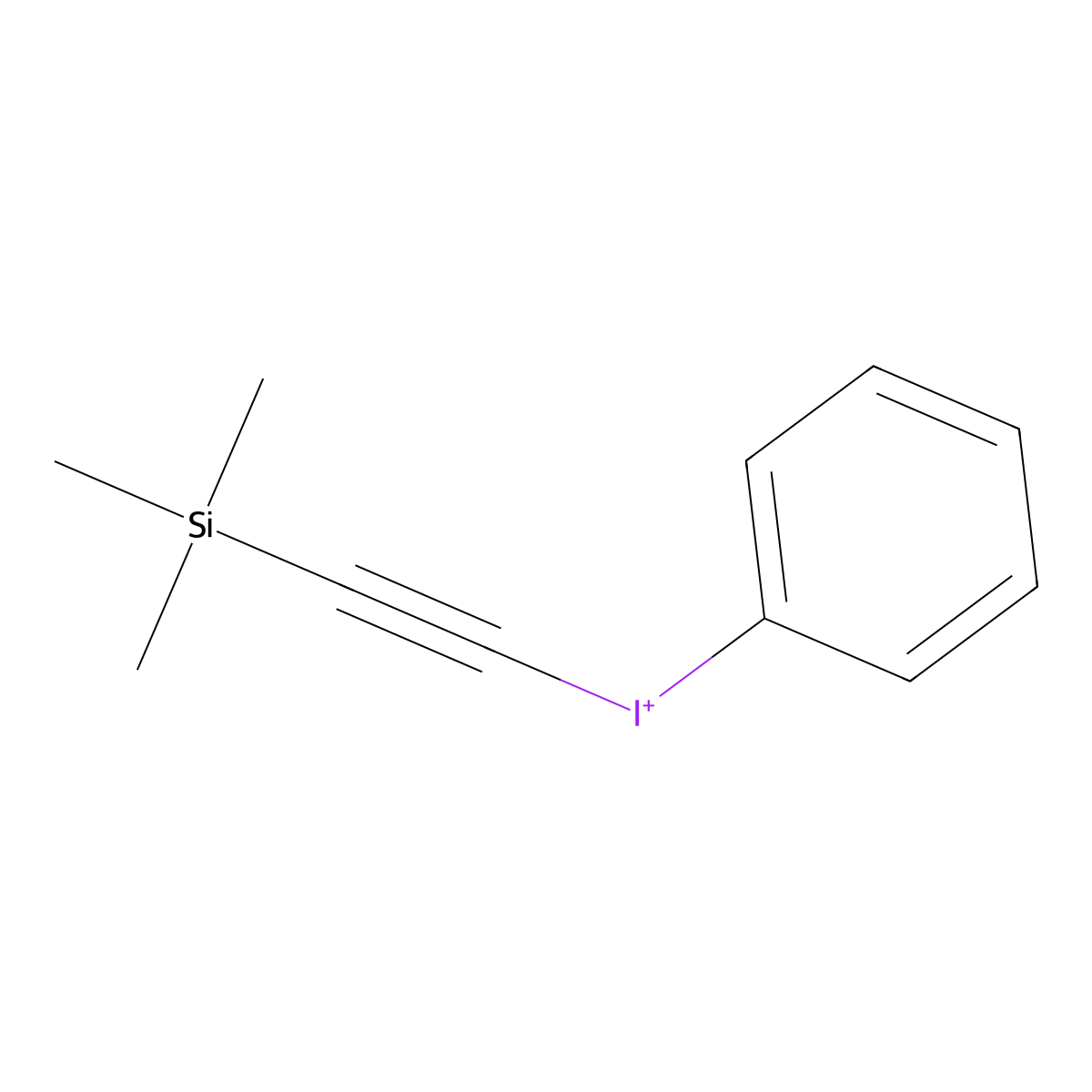 Iodonium, phenyl[(trimethylsilyl)ethynyl]- molecular structure, CAS 114820-37-0