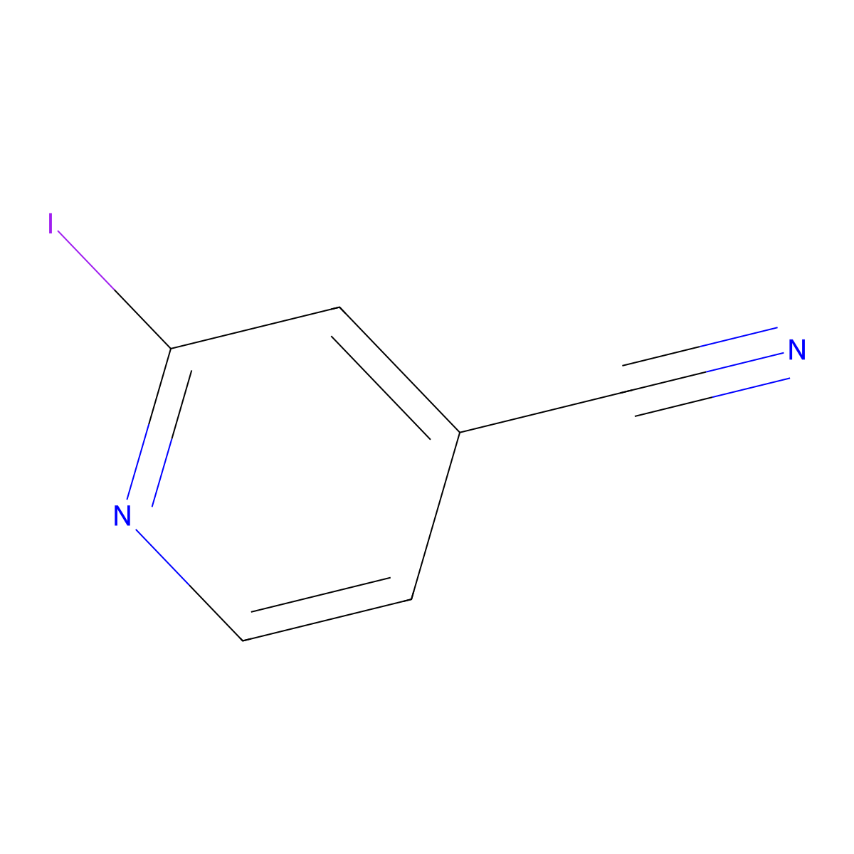 2-Iodopyridine-4-carbonitrile molecular structure, CAS 114821-24-8