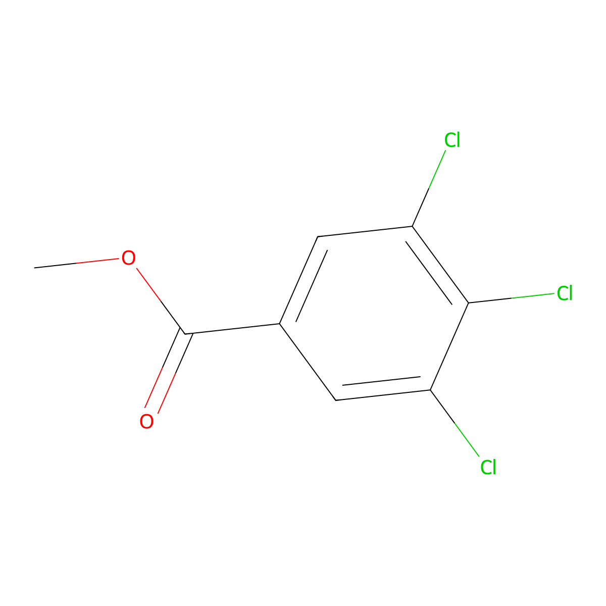Methyl 3,4,5-trichlorobenzoate molecular structure, CAS 114821-66-8