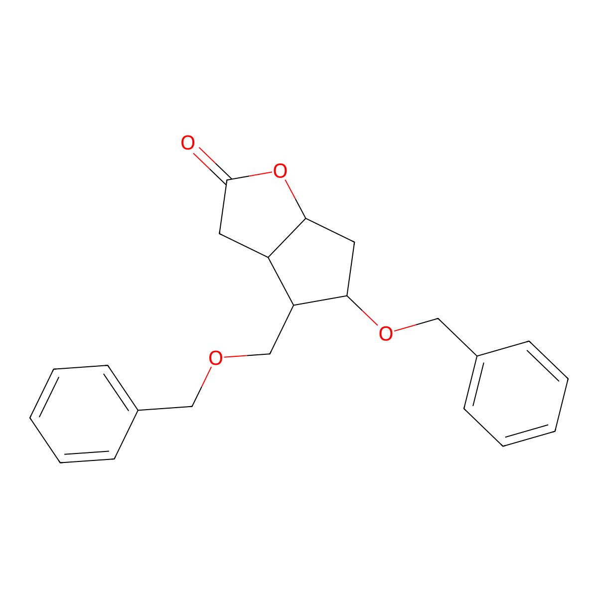 (3aS,4R,5S,6aR)-5-(Benzyloxy)-4-((benzyloxy)methyl)hexahydro-2H-cyclopenta[b]furan-2-one molecular structure, CAS 114826-79-8