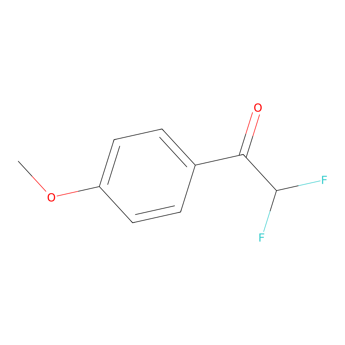 2,2-Difluoro-1-(4-methoxyphenyl)ethanone molecular structure, CAS 114829-07-1