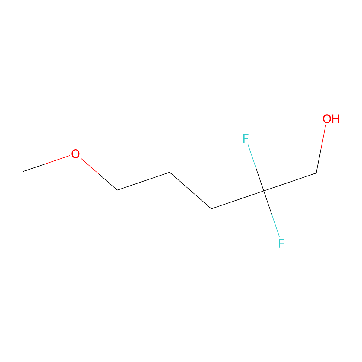 2,2-Difluoro-5-methoxypentan-1-ol molecular structure, CAS 114831-41-3