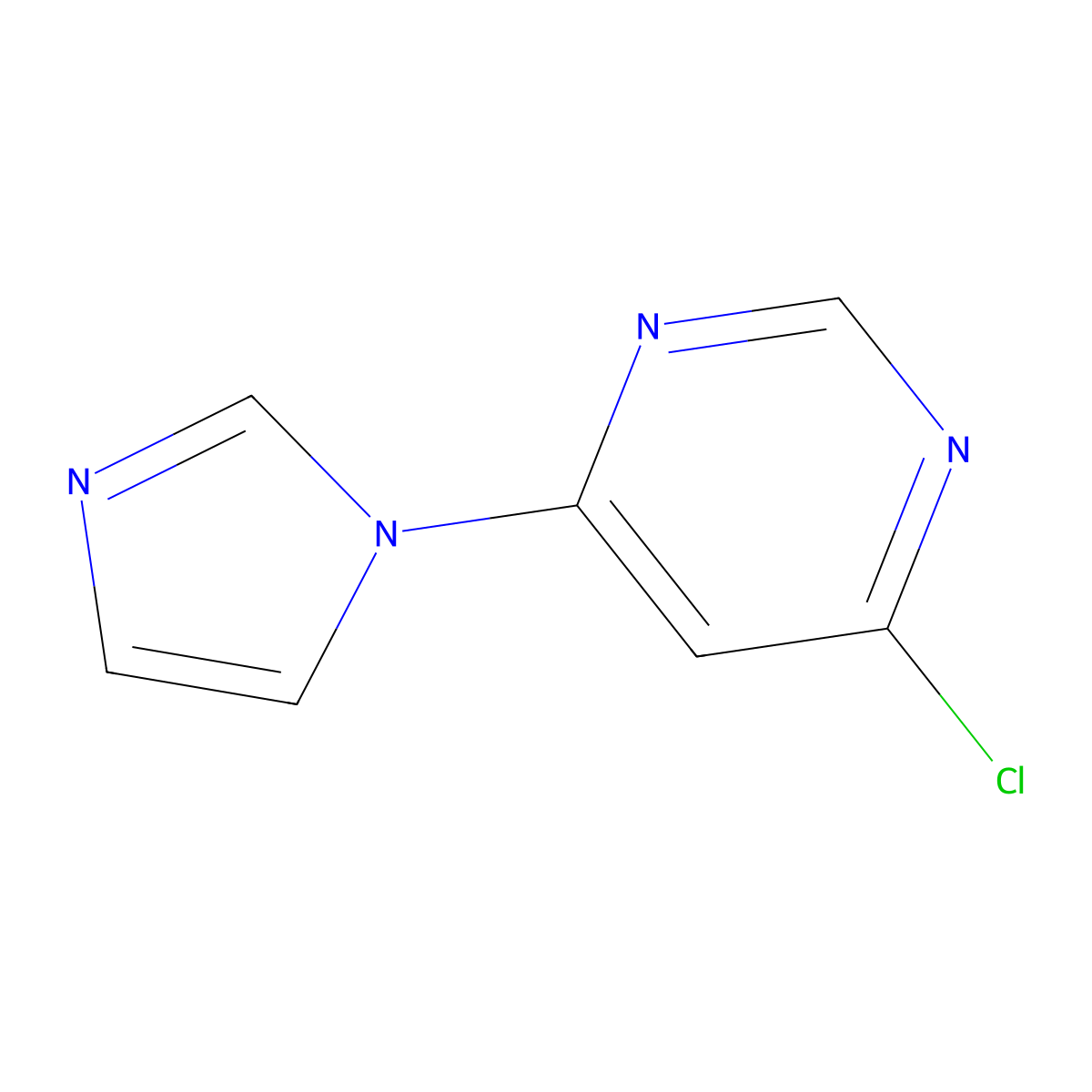 4-Chloro-6-(1H-imidazol-1-yl)pyrimidine molecular structure, CAS 114834-02-5